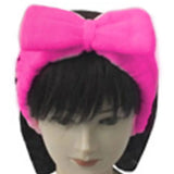 Big Bowtie Fuzzy Spa Headband Scrunchie