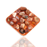 Gemstone Soap Dish - Gemstones in Rust Colored Resin