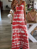 Tie Dye Spaghetti Straps Maxi Dress