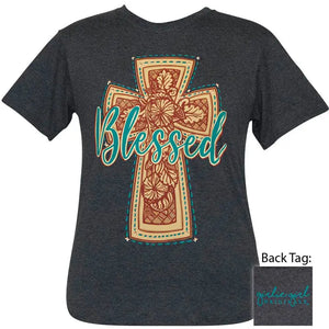 Western Cross Southern Christian Inspirational Blessed Short Sleeve Graphic Tee