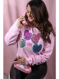 Conversation Valentine Candy Heart Sweatshirt