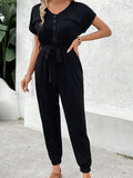 Effortless Elegance Casual Black Jumpsuit