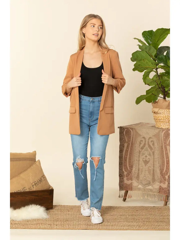 Oversized Sleeve Shirring Jacket