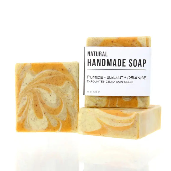Orange Pumice Exfoliant - Handmade Bar Soap - Citrus Scent