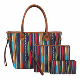 3 in 1 Tote Zig Zag Aztec Shoulder Hoho Handbag