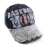 Baseball Mom Rhinestone Cap