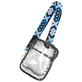 Colorful Woven Boho Strap Clear Crossbody Messenger Bag