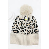 Leopard Print Pom Beanie