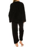 Cable Fuzzy Sherpa Fleece Pajama Sets