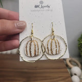 Gold Foiled Pumpkin Dangles