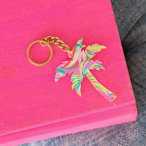 Let's Get Tropical Palm Tree Keychain