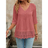 Lace Embroidered Short Shirt