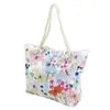 BUTTERFLY ROPE HANDLE SEAMLESS CANVAS TOTE BAGS