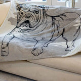 Bulldog Throw Gray/Light Gray 50x60