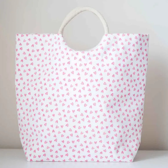 Sweetheart Shore Tote White/Pink 20x17x6.5