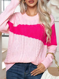 Colorblock Knit Pullover Sweater