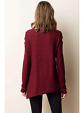 Cutout Solid Top...BURGUNDY