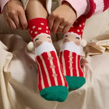 Fuzzy Christmas Crew Socks | Assorted 4-Pair Set For Christmas Gift