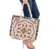 Floral Mandala Tapestry Rope Handle Canvas Tote Bag