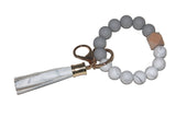 Silicone Beaded Keyring/Keychain Bracelet