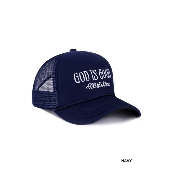 God Is Good All the Time Mesh Trucker Cap