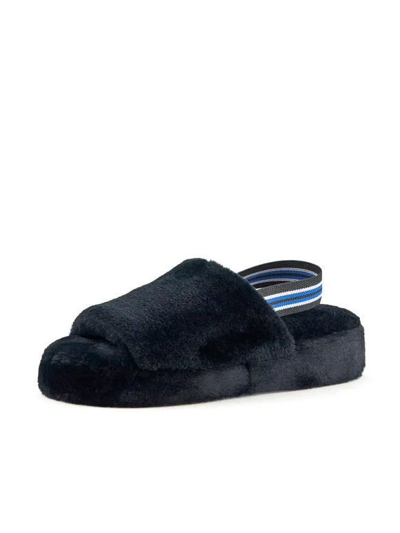 Women's Lisbon Faux Fur Slipper Black