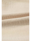 Fashion-W Solid Color Knot Front Crinkled Blouse