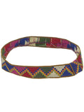 Fedora Hat Aztec Pattern Fabric Belt