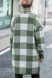 Plaid Pattern Oversized Cardigan with POCKETS