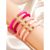 5Pcs Valentine Heart Beaded Bracelet