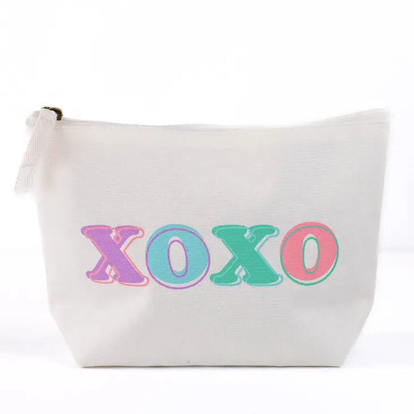 Xoxo Cosmetic Bag White/Multi 10.25x6.75x3
