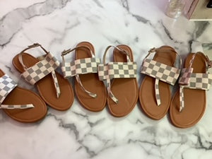 LV Strapped Sandals