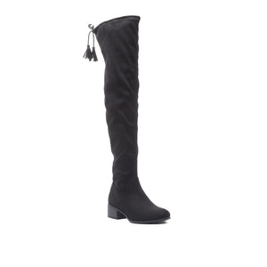 Nople Knee Boots with Drawstring