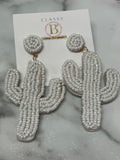 Hand Beaded Cactus earrings