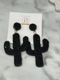 Hand Beaded Cactus earrings