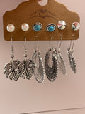 Silver set earrings