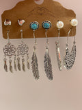 Silver set earrings
