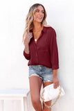 satin long sleeved button down blouse